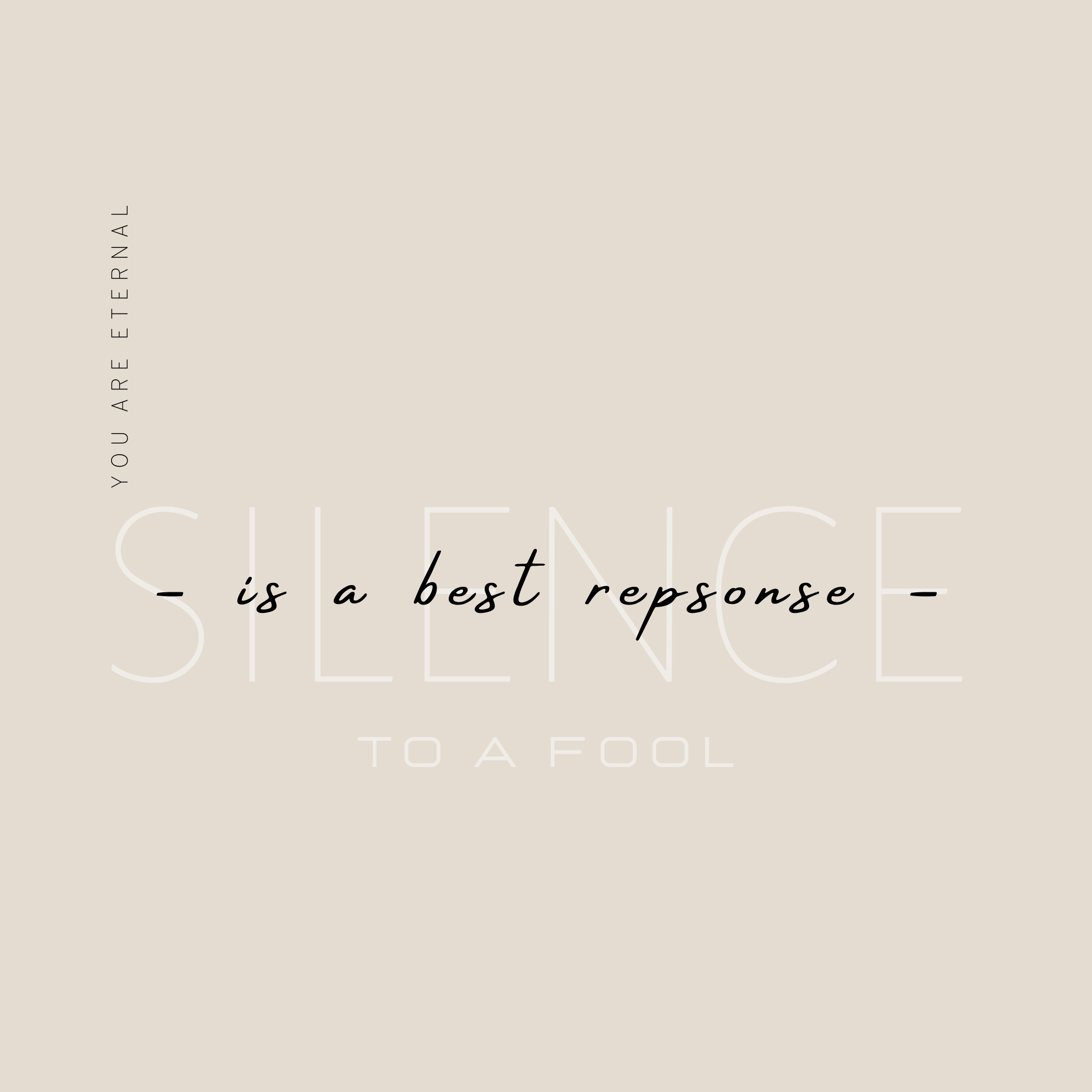 Teaching plate on silence