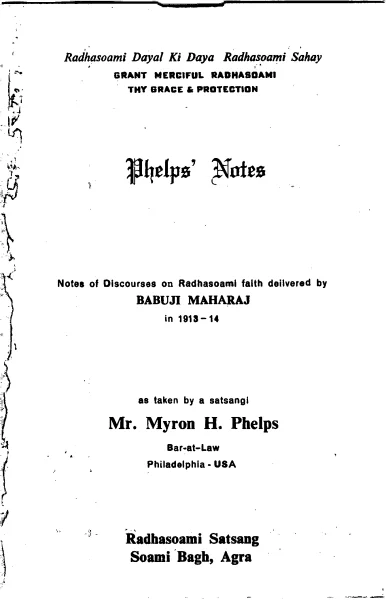 Title page of Phelps’ Notes